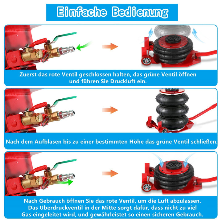3T Pneumatisk Triple Bag Airjack | Luvikno