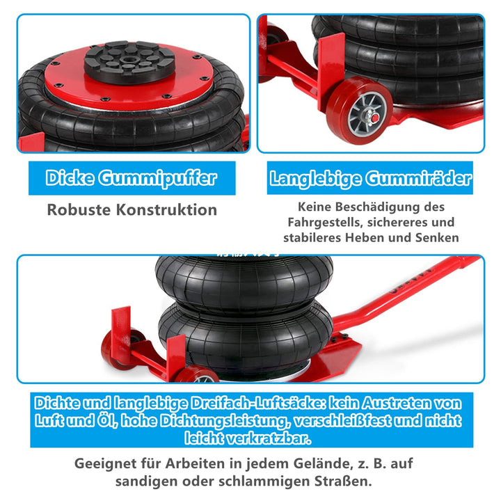 3T Pneumatisk Triple Bag Airjack | Luvikno