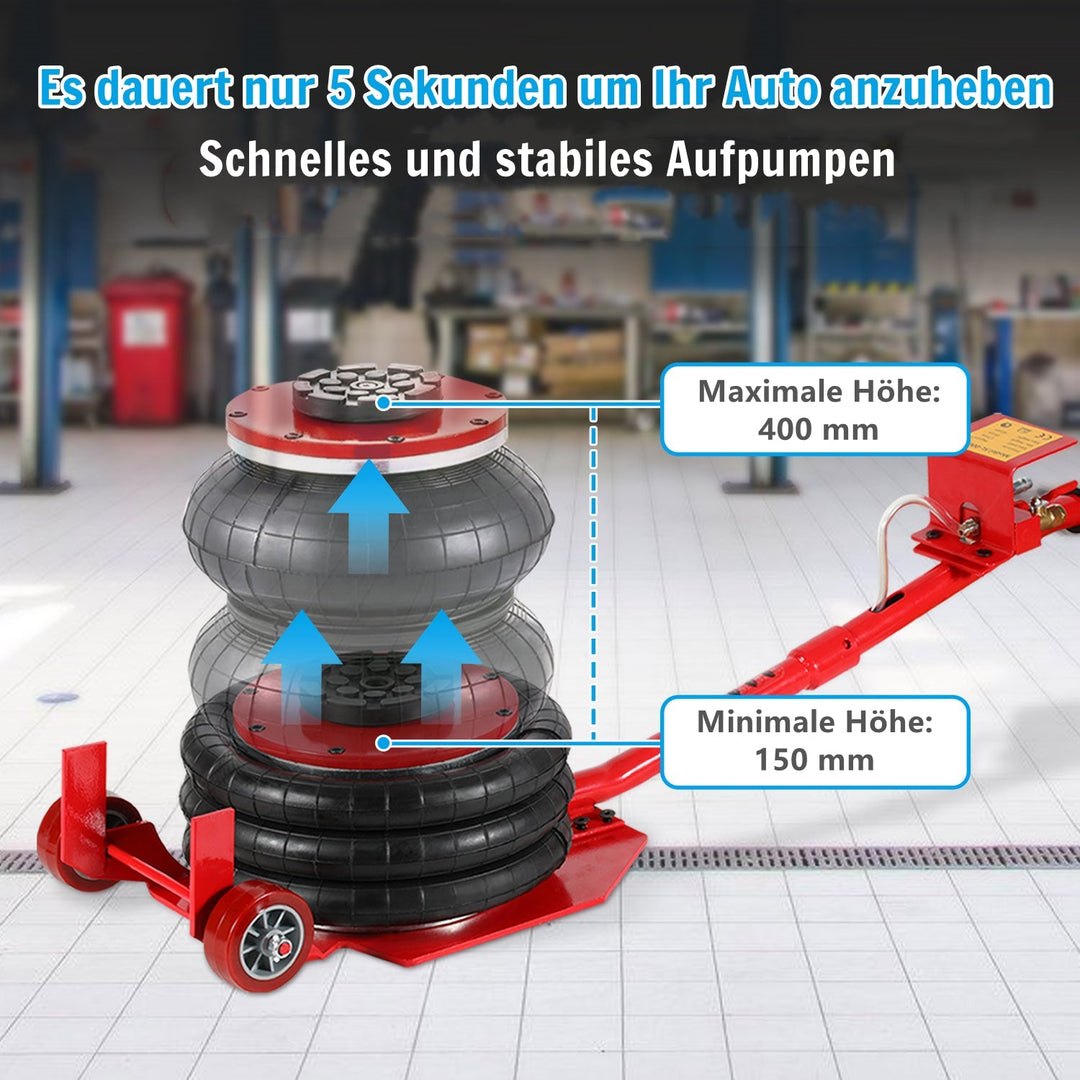 3T Pneumatisk Triple Bag Airjack | Luvikno