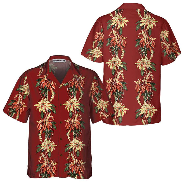 Luvik | Julepoinsettia-hawaiiskjorte, Vintage juleskjorte, Beste julegaveideer