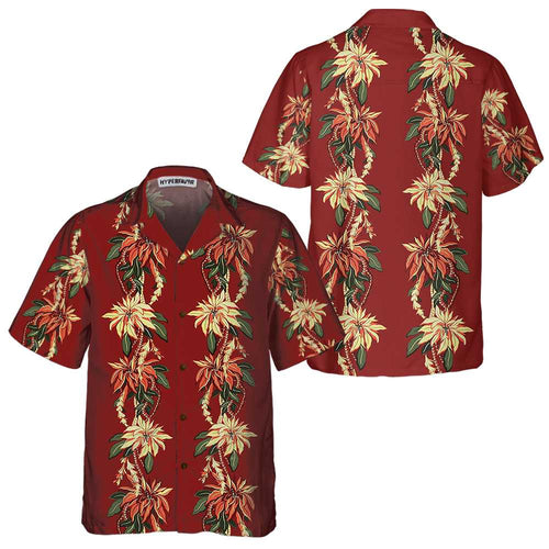 Luvik | Julepoinsettia-hawaiiskjorte, Vintage juleskjorte, Beste julegaveideer