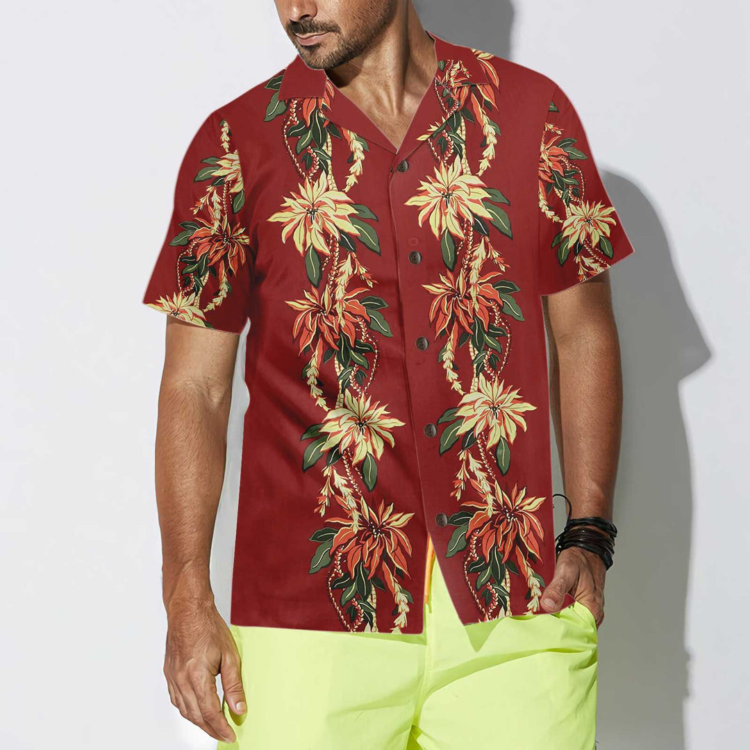 Luvik | Julepoinsettia-hawaiiskjorte, Vintage juleskjorte, Beste julegaveideer