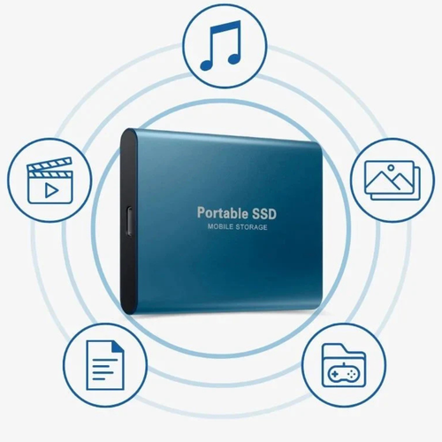 Bærbar SSD USB C Ekstern Aluminium Støtsikker Solid State Drive Luvikno