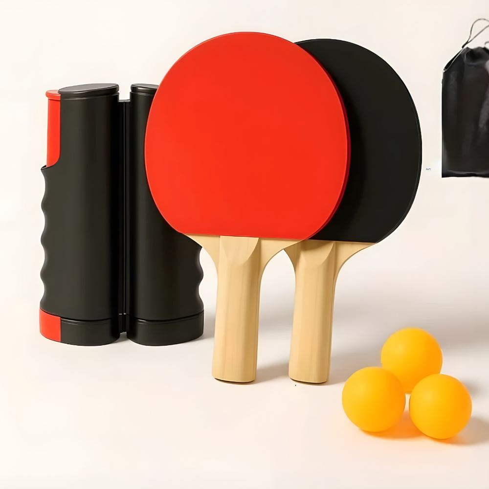 Bærbar Bordtennis Sett Uttrekkbart Nett Familie Ping Pong Kit Luvikno