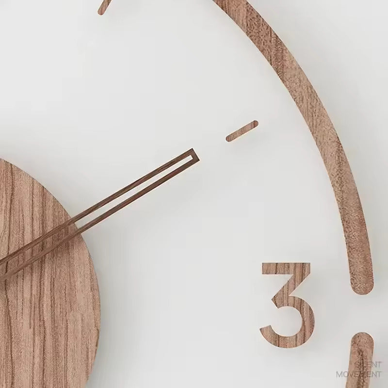Nordisk Treveggklokke – Tidløs Minimalisme | Luvikno