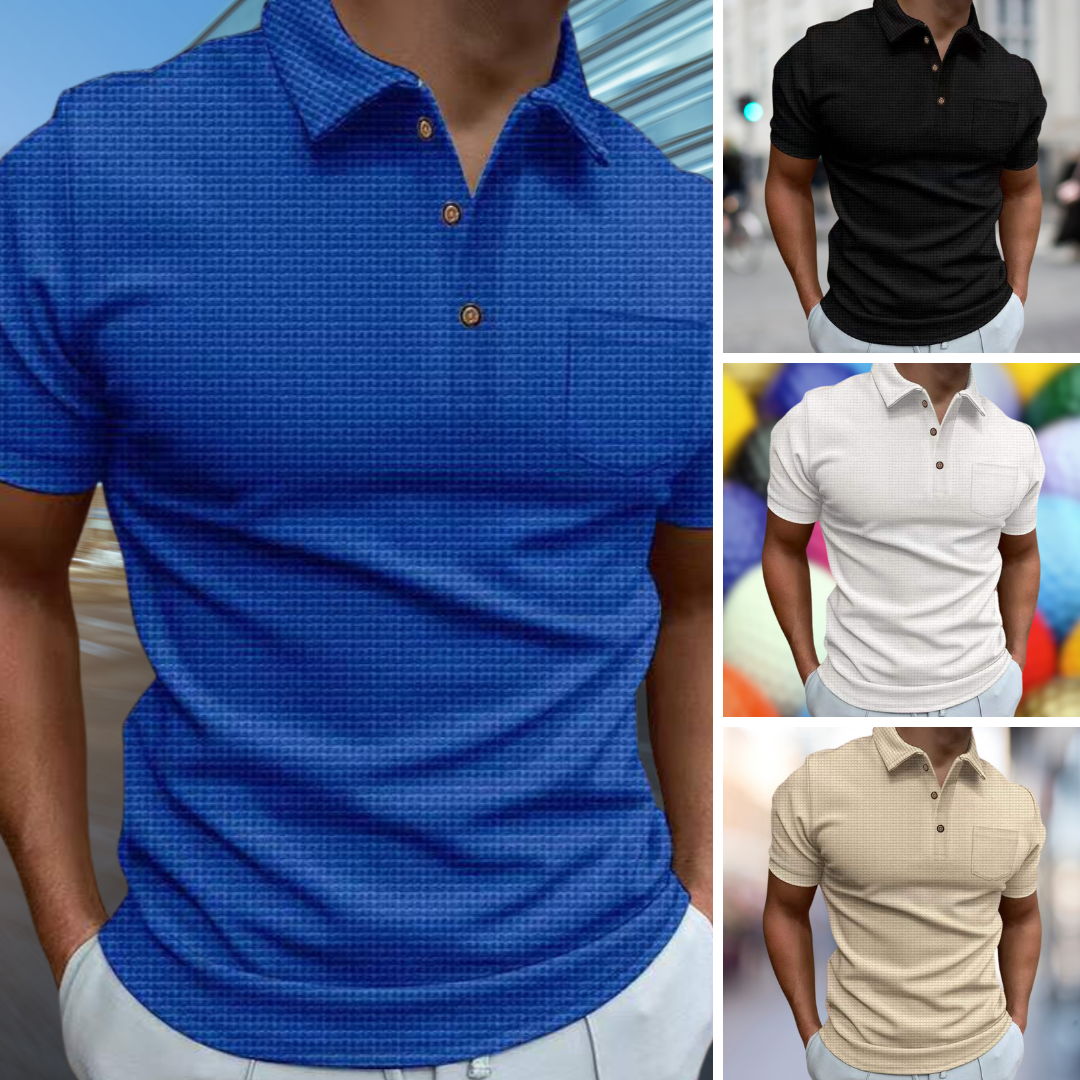 Luvik | Blazej strukturell sommer-polo skjorte