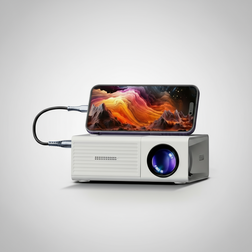 Luvikno | Projektor Bærbar Mini HD LED Hjemmekino Utendørs 3000 Lumen