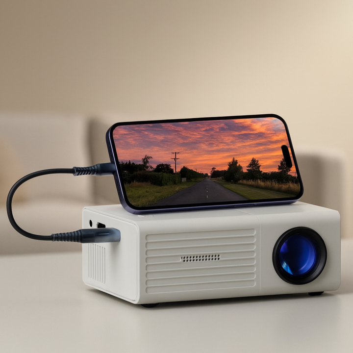 Luvikno | Projektor Bærbar Mini HD LED Hjemmekino Utendørs 3000 Lumen
