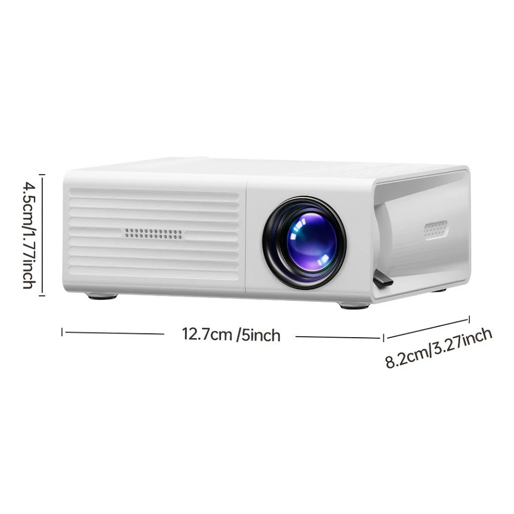 Luvikno | Projektor Bærbar Mini HD LED Hjemmekino Utendørs 3000 Lumen