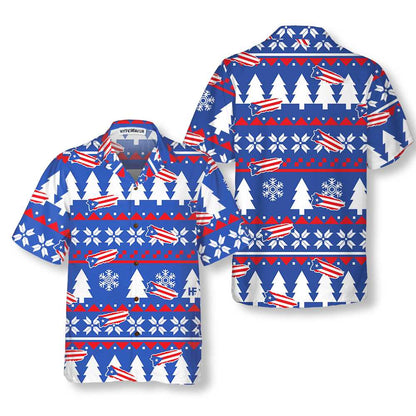 Luvik | Kauluspaita rumalla joulukuviolla Puerto Rico, Joulupaita Puerto Ricon lipulla miehille