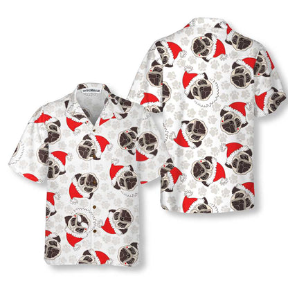 Luvik | Pug Dog Christmas Tree Hawaiian Style, Funny Christmas Sweater for Dogs, Christmas Gift for Pug Enthusiasts