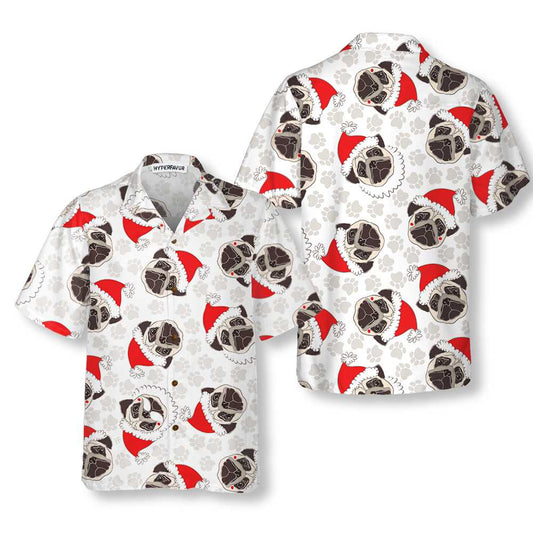 Luvik | Pug Dog Christmas Tree Hawaiian Style, Funny Christmas Sweater for Dogs, Christmas Gift for Pug Enthusiasts
