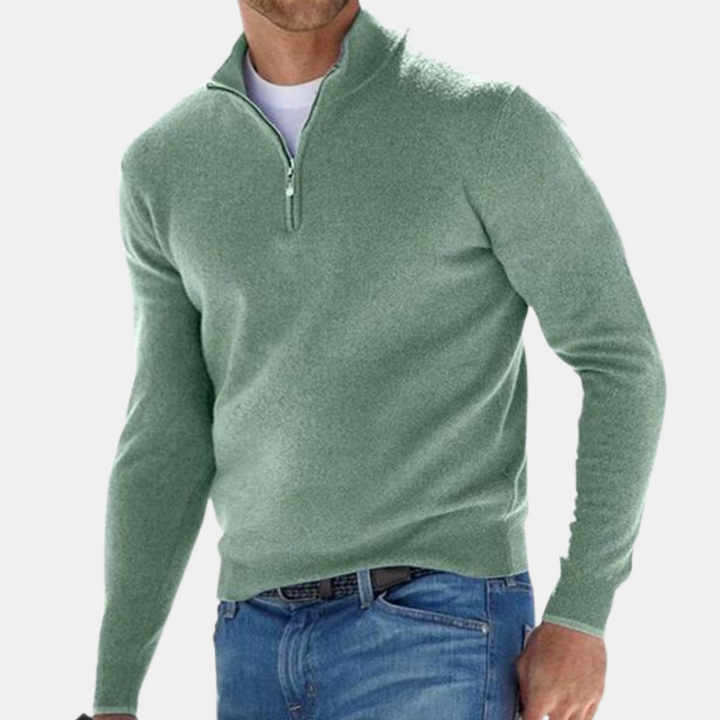Luvik | with half zipper Knitted Long-sleeved Menswear