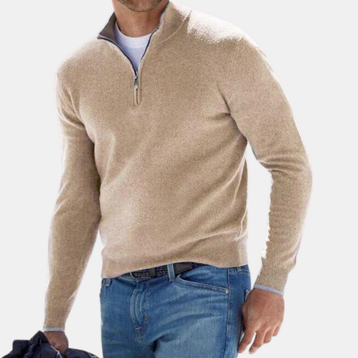Luvik | with half zipper Knitted Long-sleeved Menswear