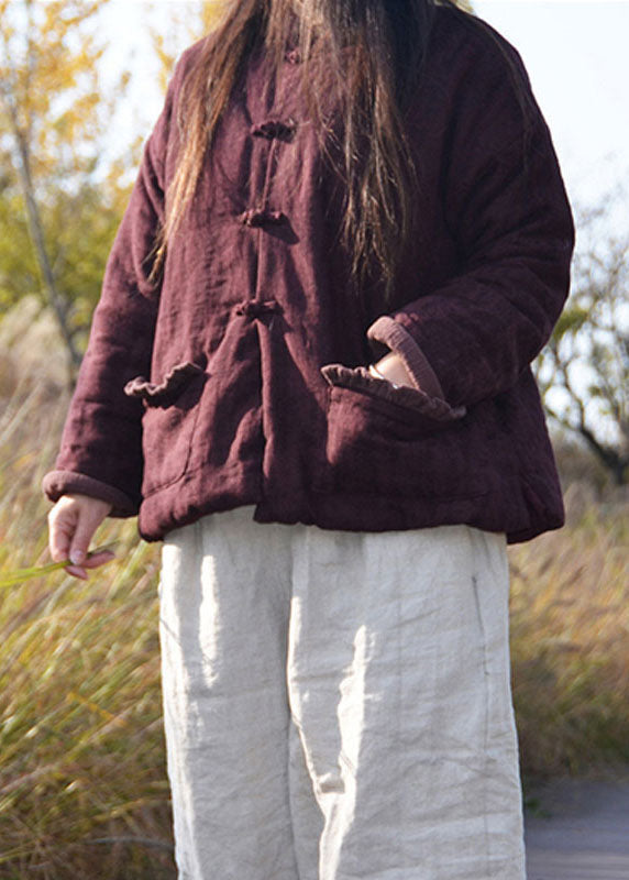 Luvik | Ohutpuuvilla talvitakit punaisilla taskuilla