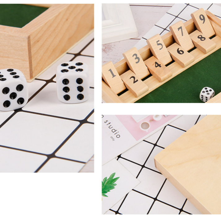 Luvikno | "Shut The Box" spill – Morsom bordmatte spill for voksne og barn