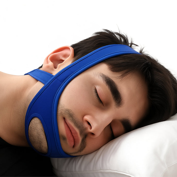 QuietNight | Anti Snoring Chin Strap – Søvnapné Lettelse – Pustende & Justerbar – For Voksne Som Søker Bedre Søvn Luvikno