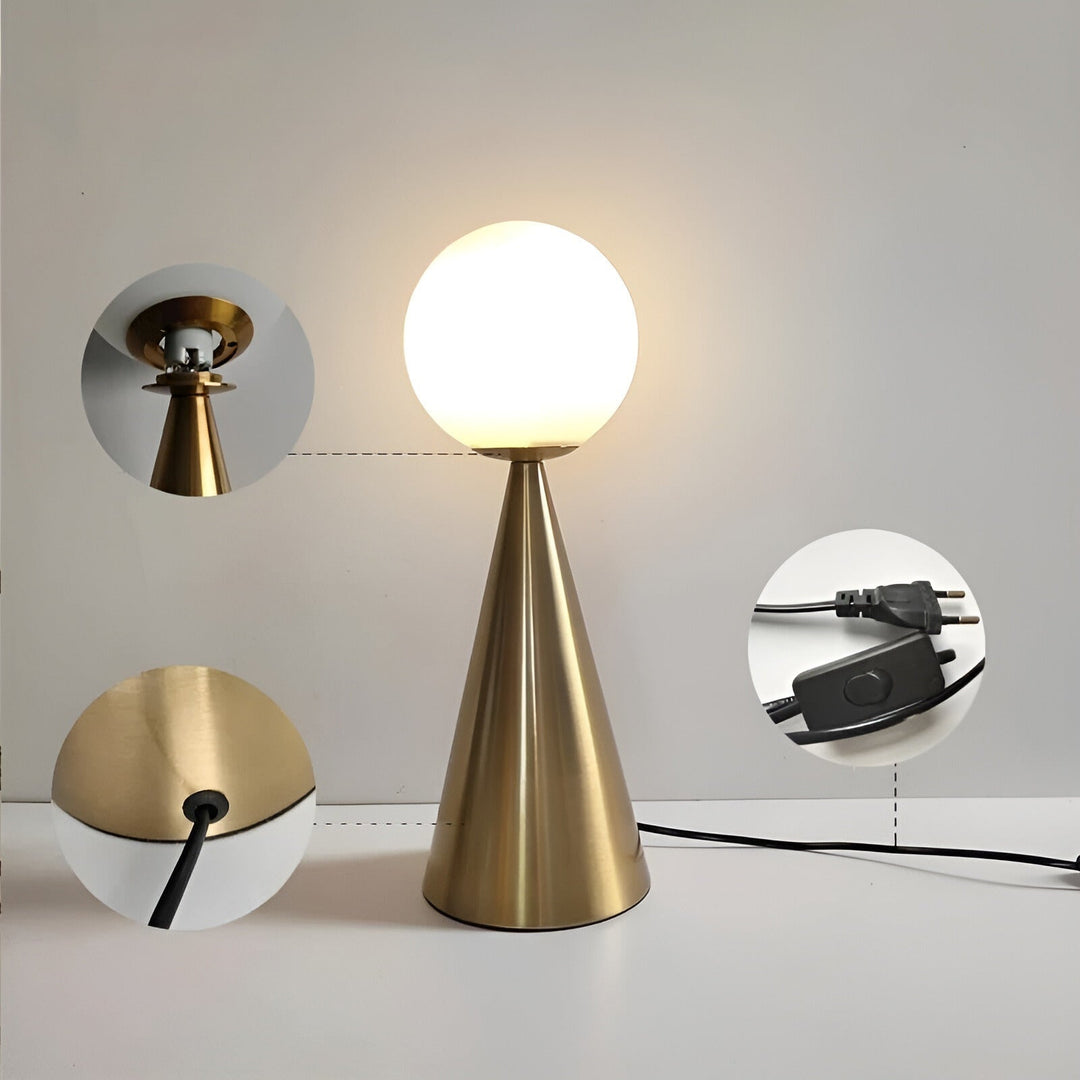 Luvikno | Elegant Gull Bordlampe - Luksuriøs Belysning for Ditt Interiør