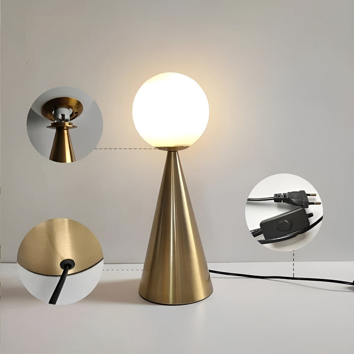 Luvikno | Elegant Gull Bordlampe - Luksuriøs Belysning for Ditt Interiør