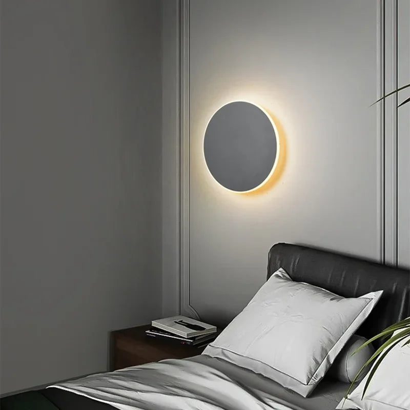 Luvikno | Lumeo LED Vegglampe Rund – Dimmere, 20/30 cm – Berøring & Sensor Kontroll