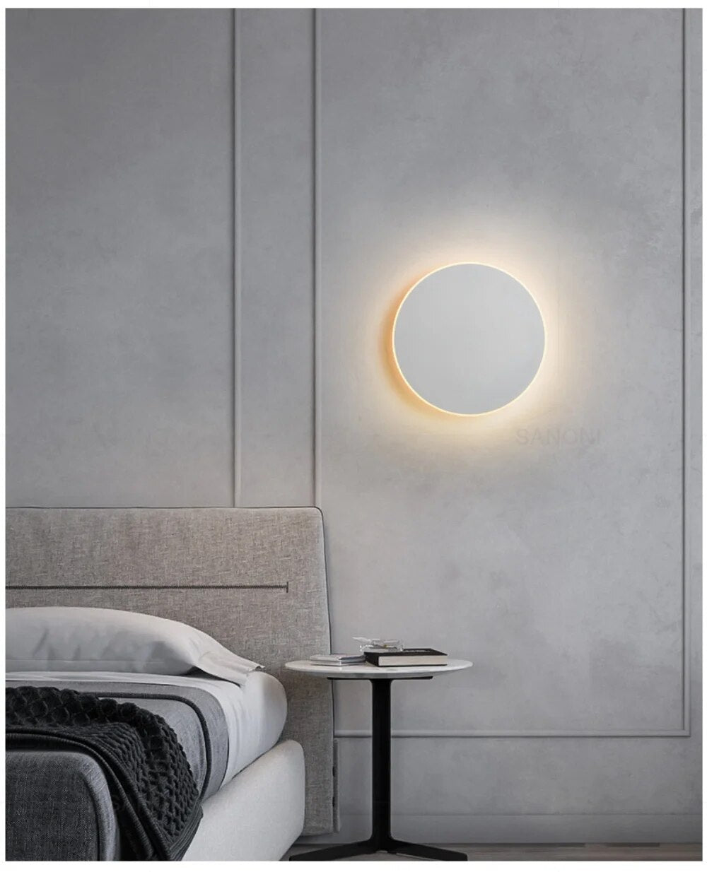 Luvikno | Lumeo LED Vegglampe Rund – Dimmere, 20/30 cm – Berøring & Sensor Kontroll