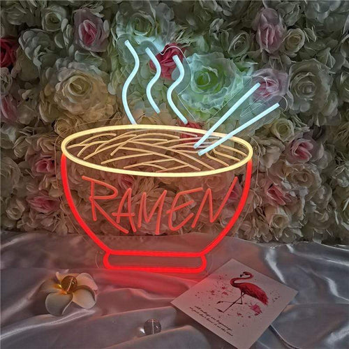 Ramen Neon Lys Skilt Luvikno