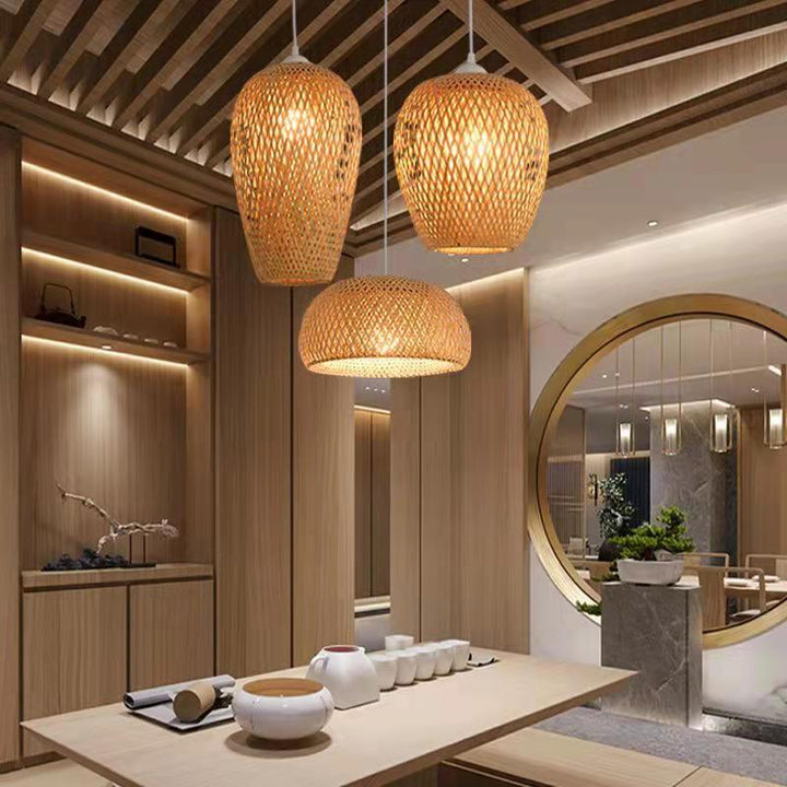 Rattan Pendellampe