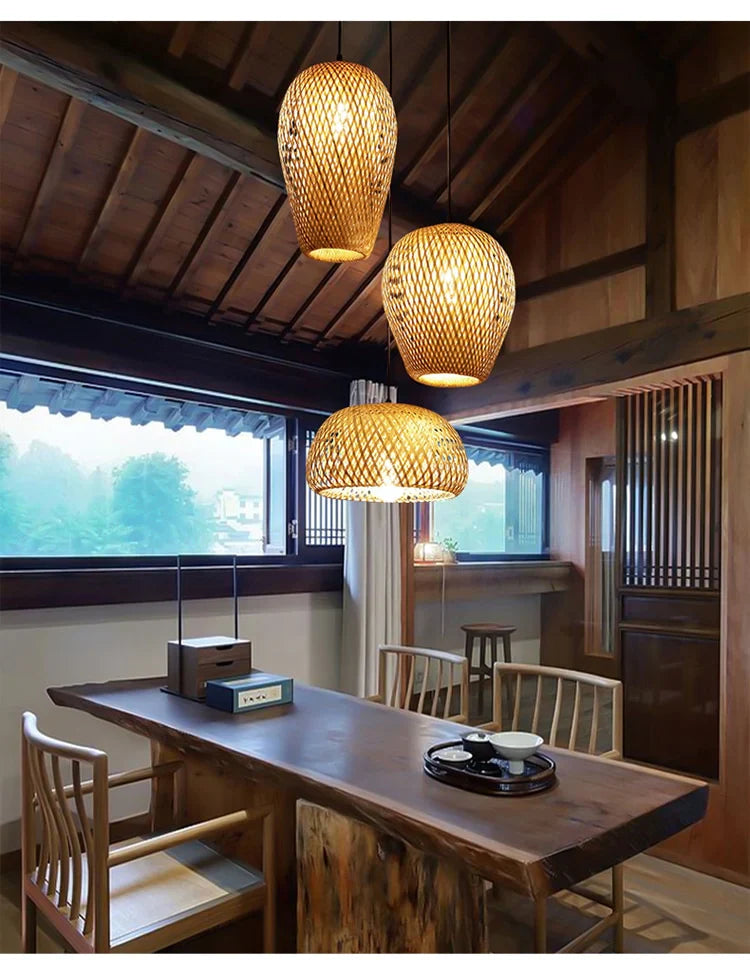 Rattan Pendellampe