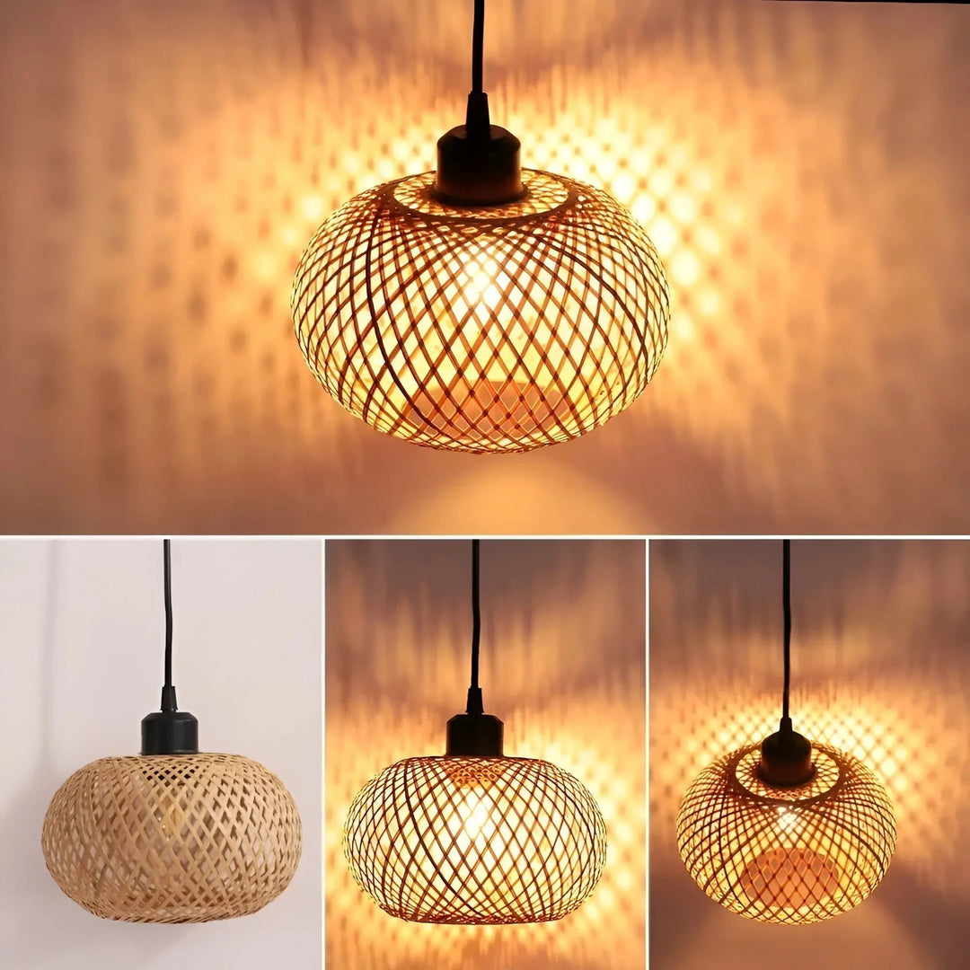 Luvikno | Elegant Rattan Pendellampe: Luksusbelysning for ethvert rom