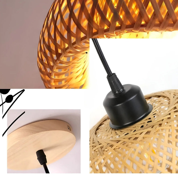 Luvikno | Elegant Rattan Pendellampe: Luksusbelysning for ethvert rom
