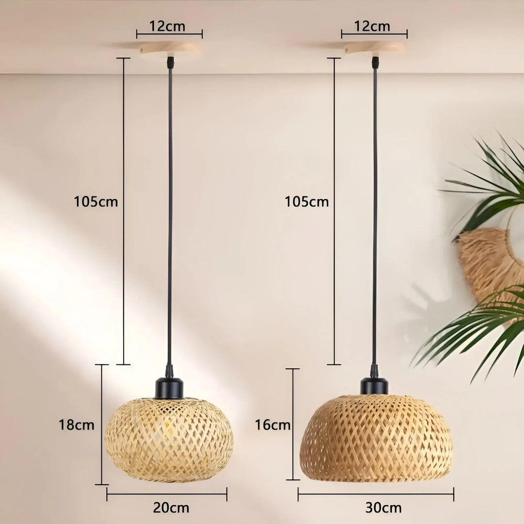 Luvikno | Elegant Rattan Pendellampe: Luksusbelysning for ethvert rom