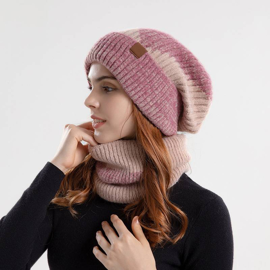 CozyWrap Sett – Trendy Lue og Skjerf for Vinter Luvikno