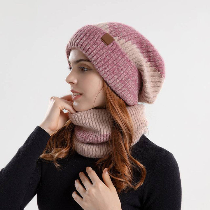 CozyWrap Sett – Trendy Lue og Skjerf for Vinter Luvikno