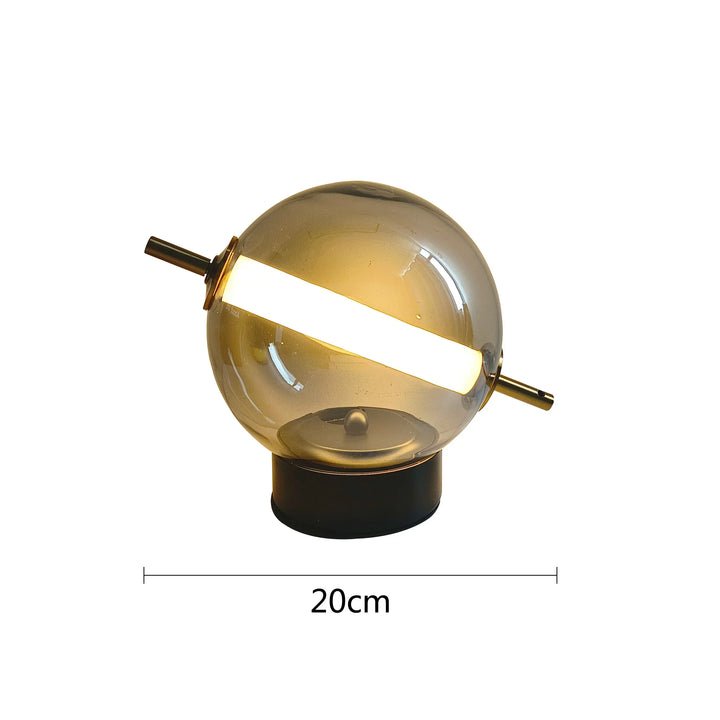 Luvikno | Retro Glass Bordlampe med Varme Glød - Tidøs Eleganse
