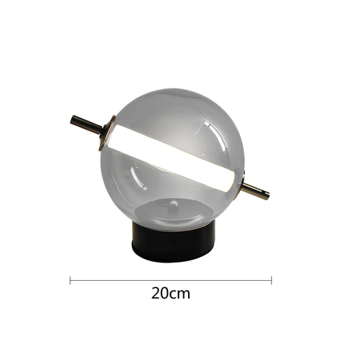 Luvikno | Retro Glass Bordlampe med Varme Glød - Tidøs Eleganse