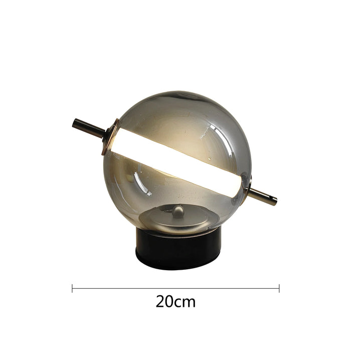 Luvikno | Retro Glass Bordlampe med Varme Glød - Tidøs Eleganse