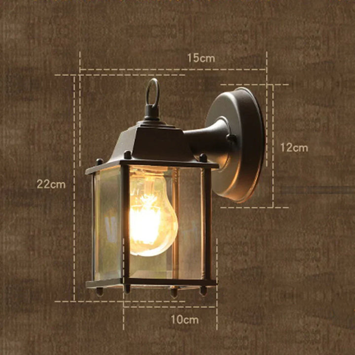 Retro Utendørs Vegglampe – Værbestandig Vegglampe for Hage og Terrasse, Vintage Design | Luvikno