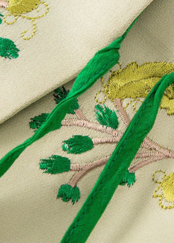 Luvik | Broderte patchwork-jakker laget av bomull med høy hvit krage