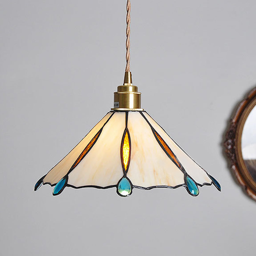 Retro Glassmaleri Tiffany Kjegle Pendellampe | Luvikno