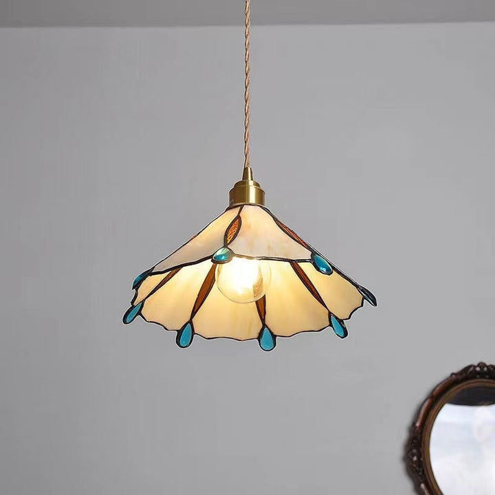 Retro Glassmaleri Tiffany Kjegle Pendellampe | Luvikno