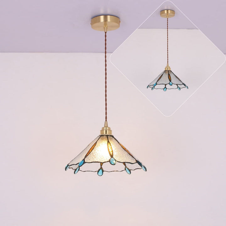 Retro Glassmaleri Tiffany Kjegle Pendellampe | Luvikno
