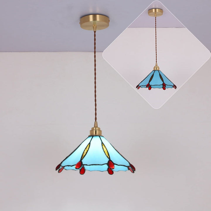 Retro Glassmaleri Tiffany Kjegle Pendellampe | Luvikno