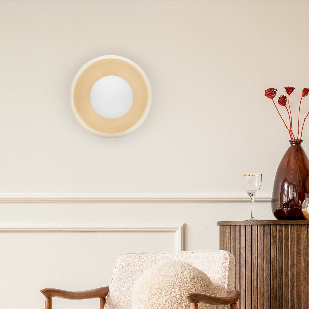 Rund Keramisk Vegglampe - Circo | Luvikno