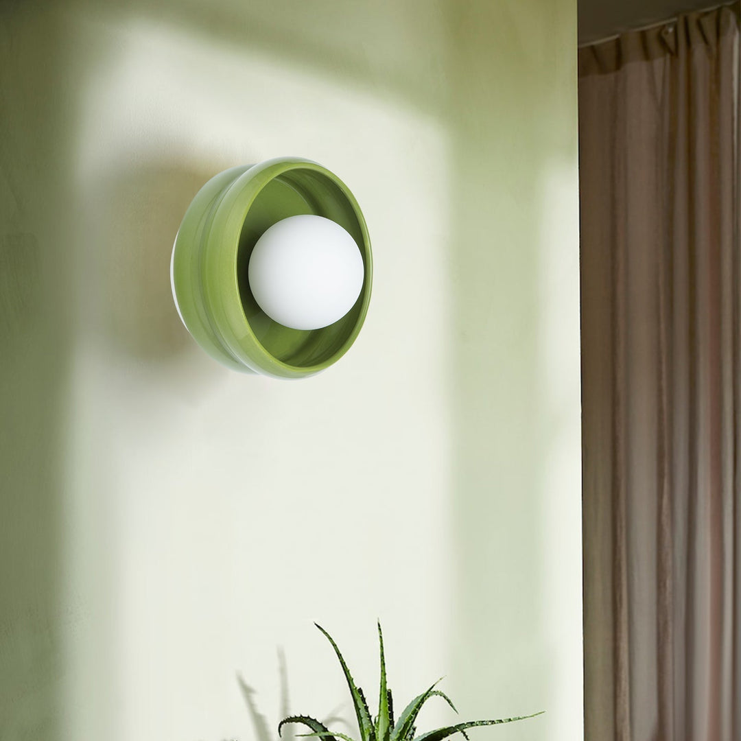 Rund Keramisk Vegglampe - Circo | Luvikno