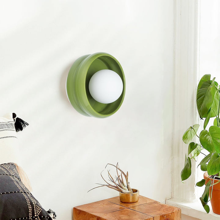 Rund Keramisk Vegglampe - Circo | Luvikno