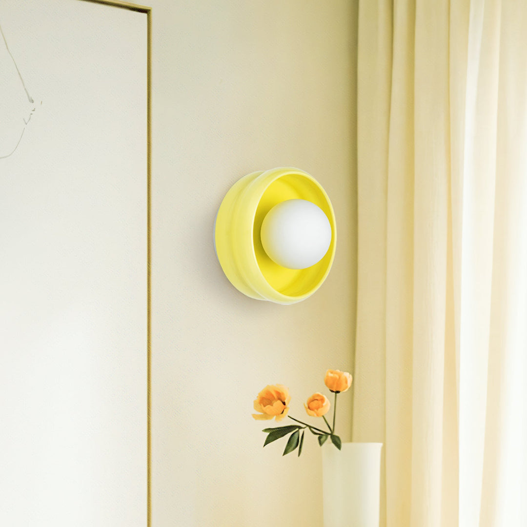 Rund Keramisk Vegglampe - Circo | Luvikno