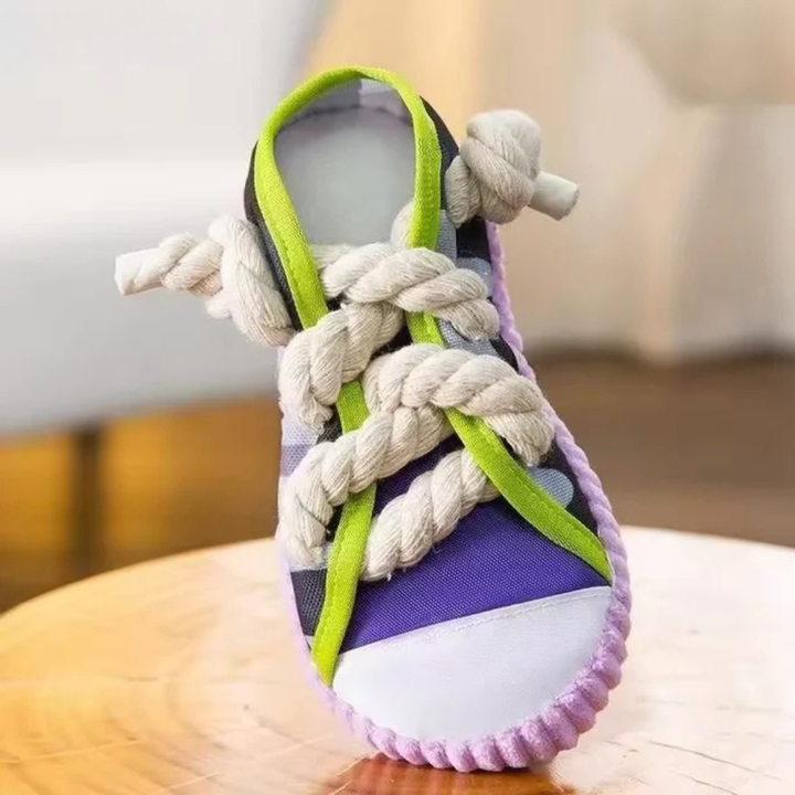 Robust hundelekene sneakers med tau og squeak-funksjon Luvikno
