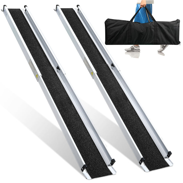 2x Rullestolrampe Aluminium Laste rampe opptil 300 kg | Luvikno