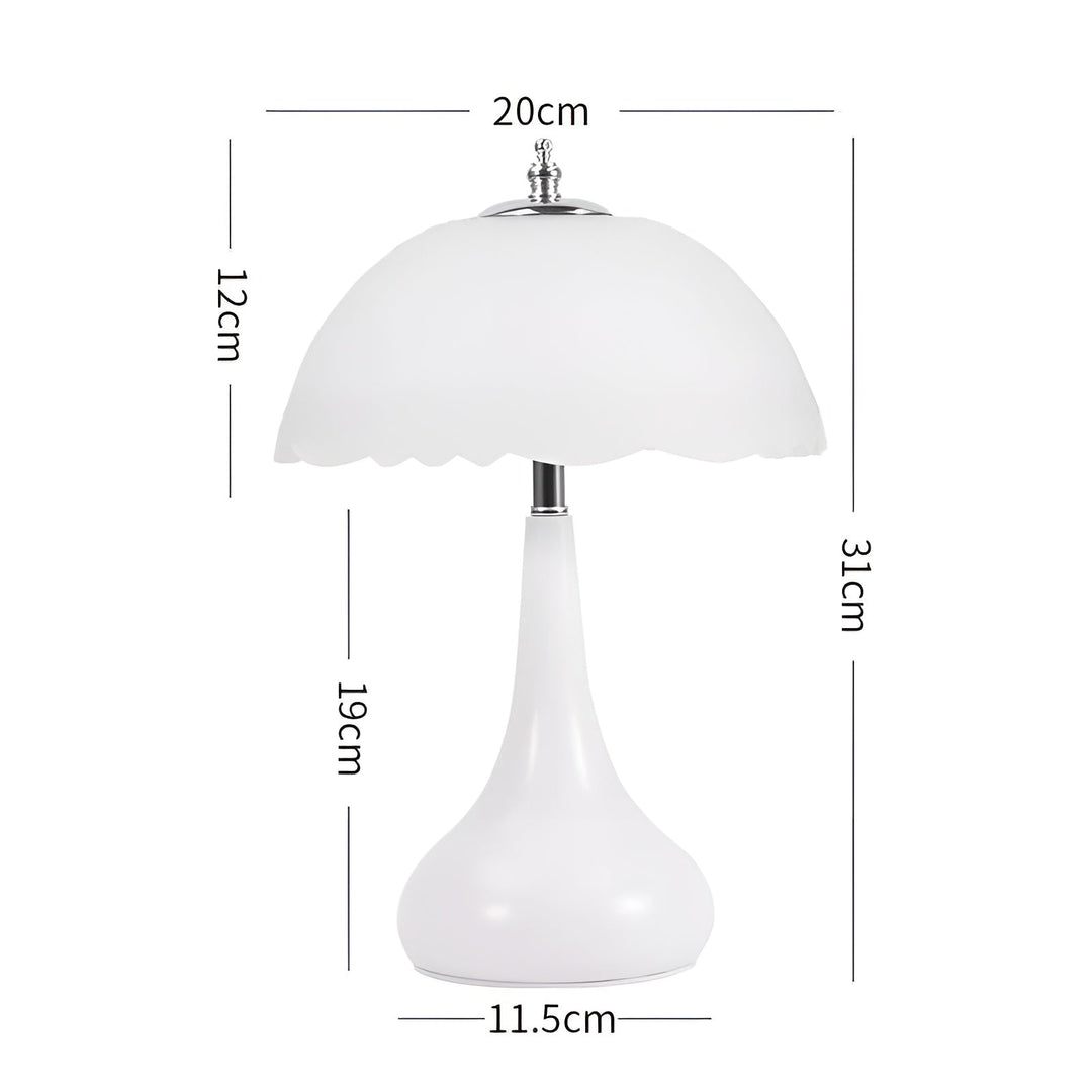 Luvikno | Eleganza Luxe Bordlampe – Tidøst Mushroom Form med LED Dimmemulighet i Myke Farger