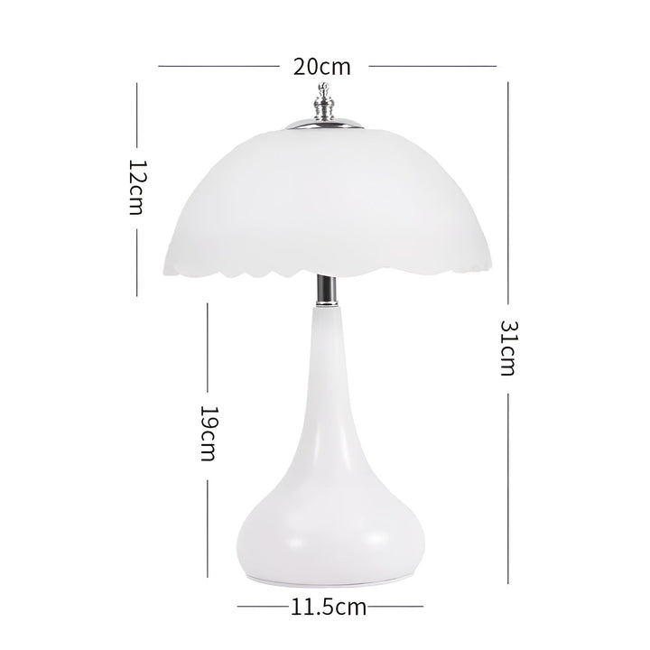 Luvikno | Eleganza Luxe Bordlampe – Tidøst Mushroom Form med LED Dimmemulighet i Myke Farger